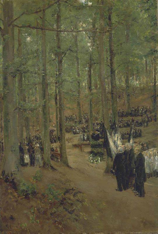 Max Liebermann Memorial Service for Emperor Frederick at Kosen Germany oil painting art